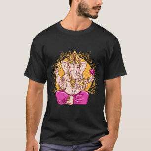 T-shirt Symbole de Ganesh Yoga Hommes hindous méditation C