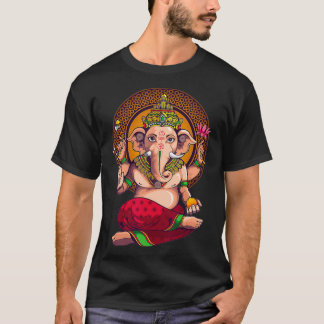 T-shirt Symbole de Ganesh Yoga Hommes hindous méditation C