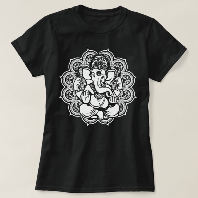 T-shirt Symbole de Ganesh Yoga Hommes hindous Méditation F (Design devant)