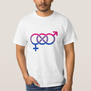 T-shirt Symbole de genre bisexuel