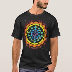 T-shirt Symbole de géométrie sacrée mystique du Sri Yantra