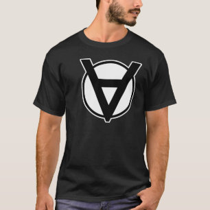 T-shirt Symbole de héros de Voluntaryist avec la frontière