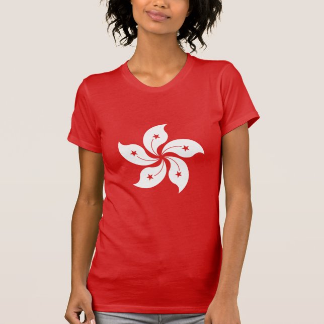 T-shirt Symbole de Hong Kong White Orchid (Devant)