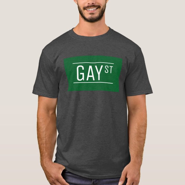 T-shirt Symbole de la Fierté Gay Street de Whimsical Parti (Devant)
