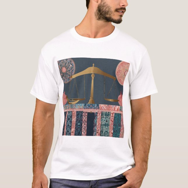 T-shirt Symbole de la Libra Zodiac pour les amoureux de l' (Devant)