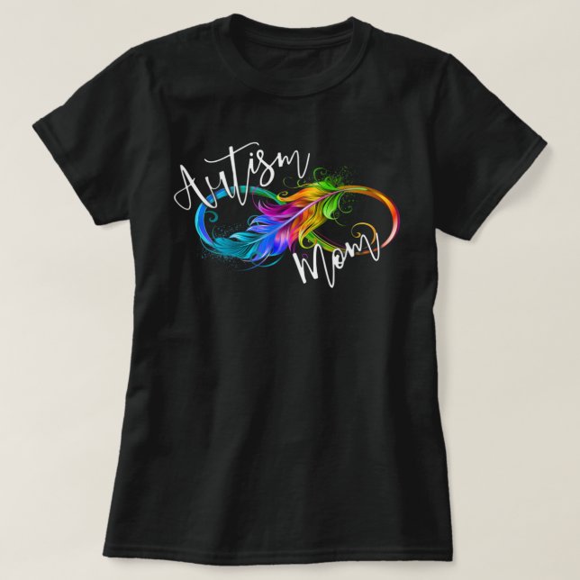 T-shirt Symbole de la neurodiversité Rainbow Infinity Auti (Design devant)