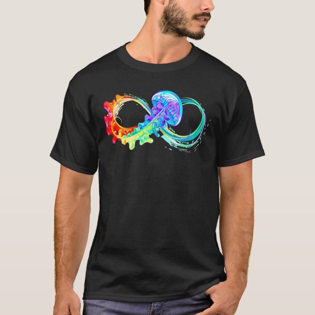 T-shirt Symbole de la neurodiversité Rainbow Infinity Mama (Devant)