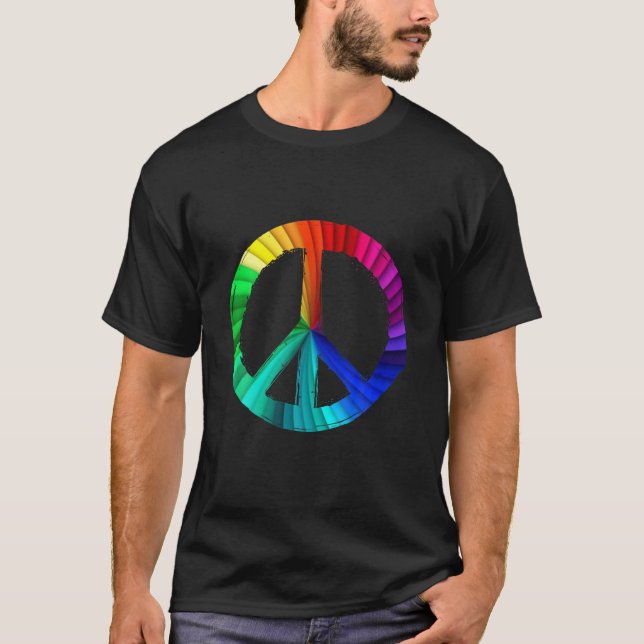 T-shirt SYMBOLE DE LA PAIX Coloré (Devant)
