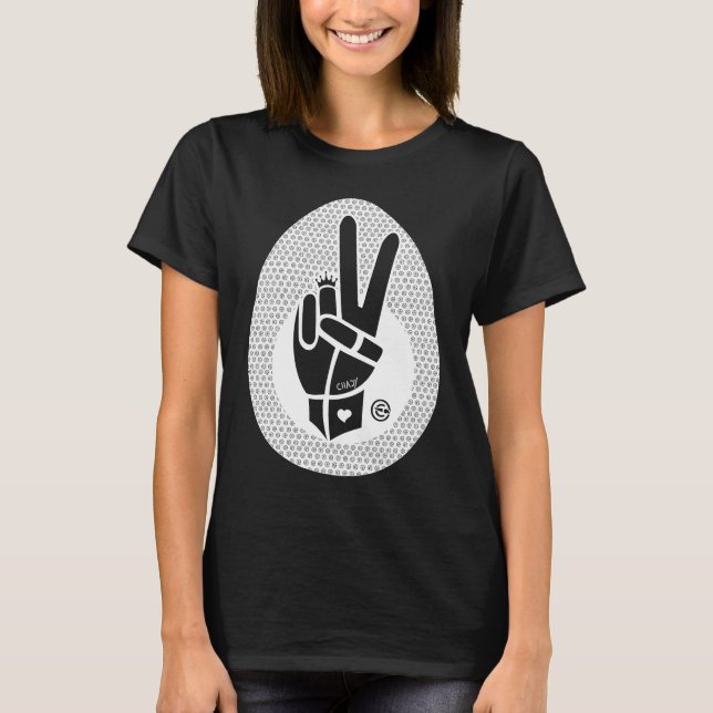 T-SHIRT SYMBOLE DE LA PAIX D'ABORD BLANC (Devant)