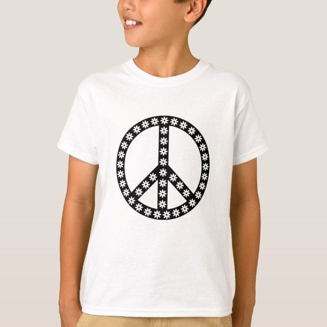 T-shirt Symbole de la paix de Daisy (Devant)