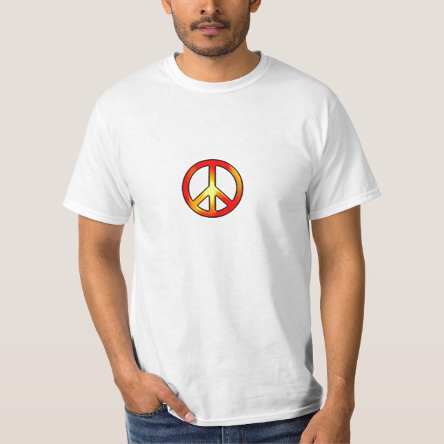 T-SHIRT SYMBOLE DE LA PAIX DES 70 (Devant)