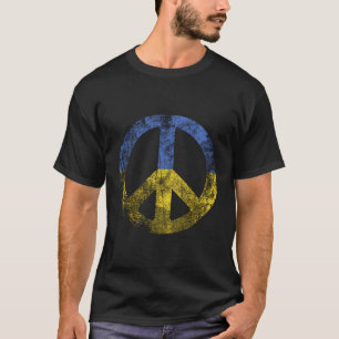 T-shirt SYMBOLE DE LA PAIX DU Ddrapeau ukrainien