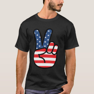 T-shirt SYMBOLE DE LA PAIX DU Drapeau AMÉRICAIN SYMBOLE DE