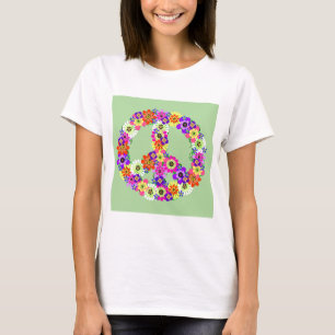 T-shirt SYMBOLE DE LA PAIX Floral