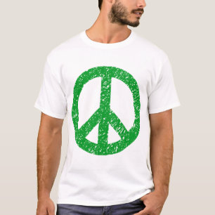 T-shirt Symbole de la paix griffonné - Vert gazon