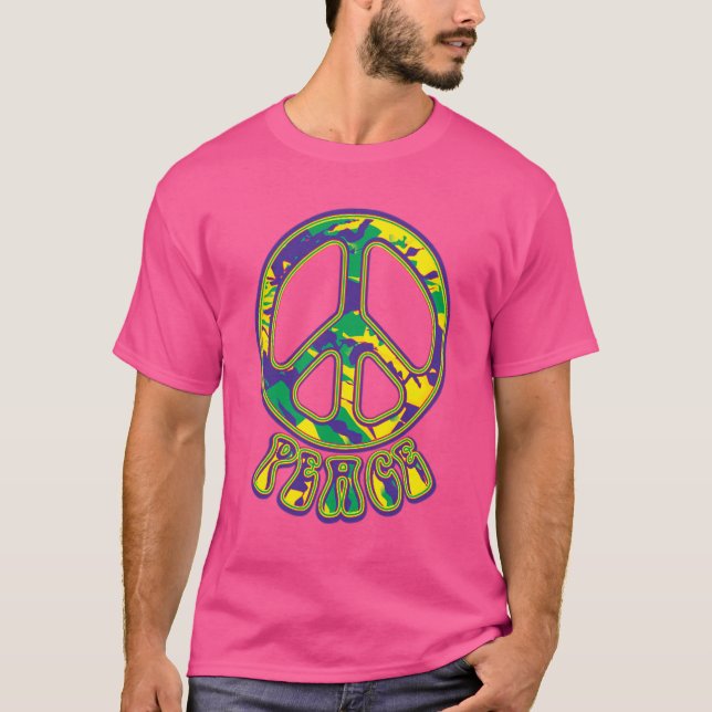 T-shirt SYMBOLE DE LA PAIX Hippie (Devant)