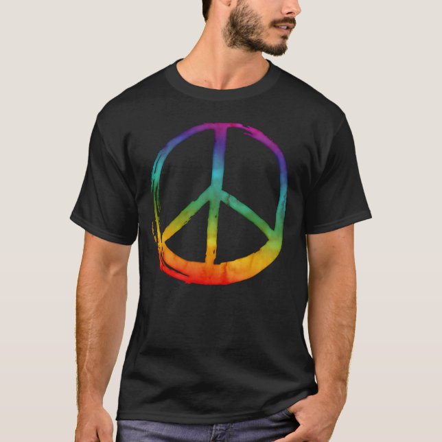 T-shirt Symbole de la PAIX - No War Hippie Cravate-Dye Lov (Devant)