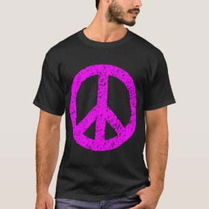 T-shirt Symbole de la Paix Scribblée - Magenta