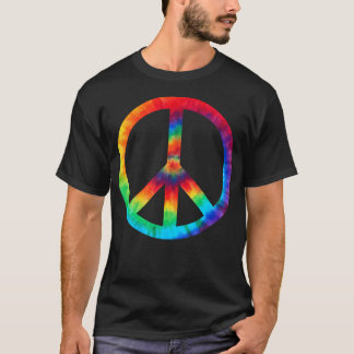 T-shirt SYMBOLE DE LA PAIX Tie Dye Hippies Chemises de Noë
