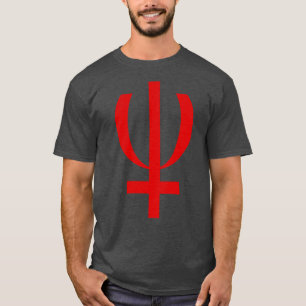 T-shirt Symbole de la planète Neptune (rouge)