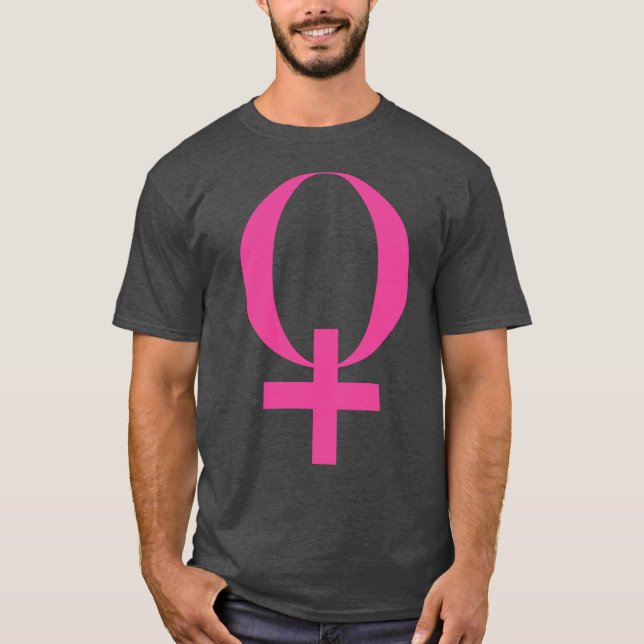 T-shirt Symbole de la planète Vénus (rose) (Devant)
