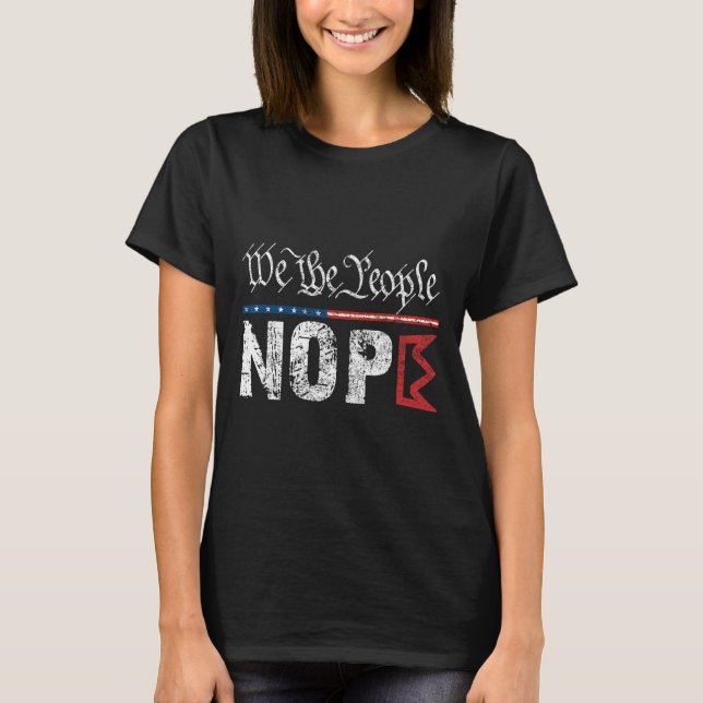 T-shirt Symbole de la protestation No Kings Nope 4 juillet (Devant)