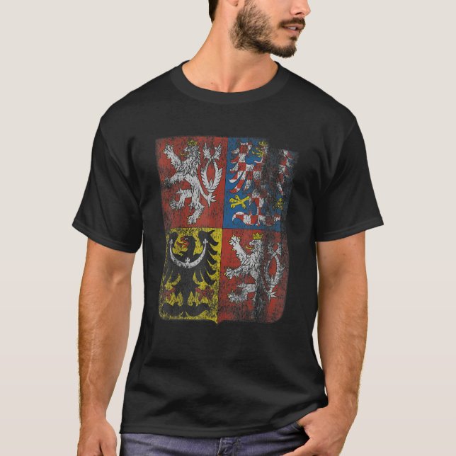 T-shirt Symbole de la République tchèque   Drapeau de la R (Devant)