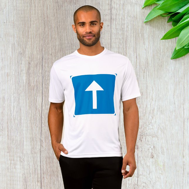 T-shirt Symbole de la route à sens unique bleu - Inscripti (Créateur téléchargé)