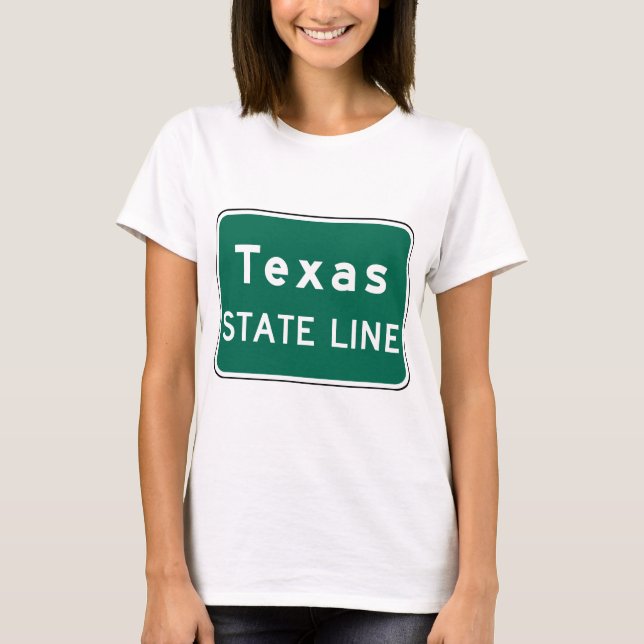 T-shirt SYMBOLE DE LA ROUTE DU Texas State Line (Devant)