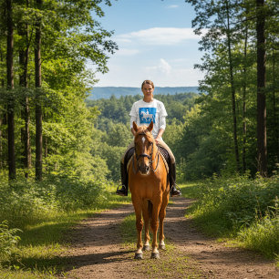 T-shirt Symbole de la route équestre Horse équitation