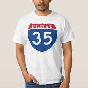 T-shirt SYMBOLE DE LA ROUTE Interstate 35 (I-35)