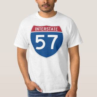 T-shirt SYMBOLE DE LA ROUTE Interstate 57 (I-57)