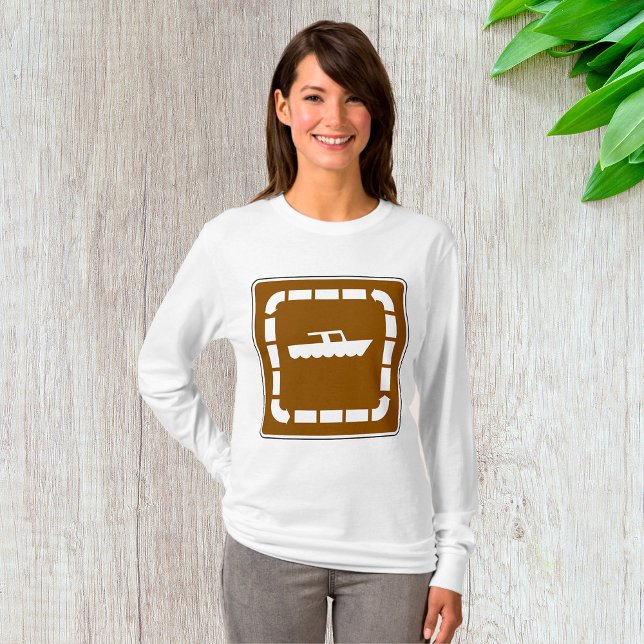T-shirt Symbole de la zone de lancement de bateau (Créateur téléchargé)