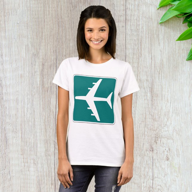 T-shirt Symbole de l'aéroport Icône Voyage de l'avion (Créateur téléchargé)