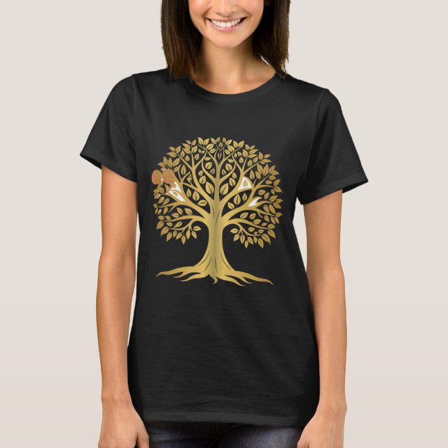 T-shirt Symbole de l'Arbre d'Or Vie et Croissance (Devant)