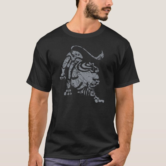 T-shirt Symbole de Leo Zodiac Grunge Juillet 23 - Août 22 (Devant)