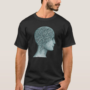 T-shirt Symbole de l'esprit qui réfléchit trop pour les T-