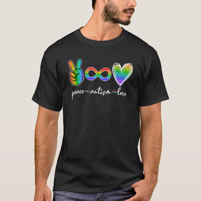 T-shirt Symbole de l'infini de la conscience de l'autisme  (Devant)