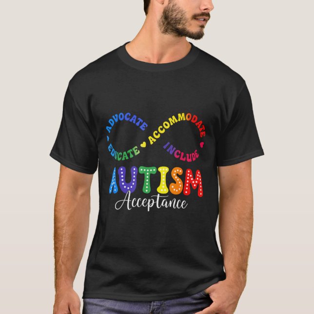 T-shirt Symbole de l'infini de sensibilisation à l'or acce (Devant)