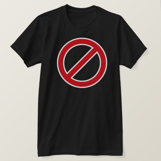 T-shirt Symbole de l'interdiction Sign/No (Design devant)