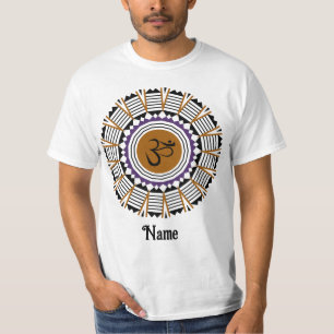 T-shirt Symbole de l'Om de Yoga de Mandala Spirituelle Vio