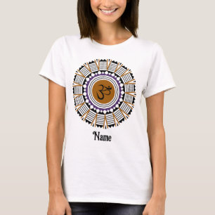 T-shirt Symbole de l'Om de Yoga de Mandala Spirituelle Vio