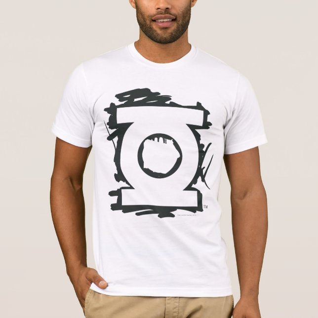 T-shirt Symbole de marqueur vert lanterne (Devant)
