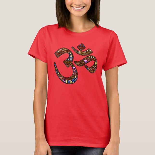 T-shirt Symbole de méditation, design coloré émoji décoré (Devant)