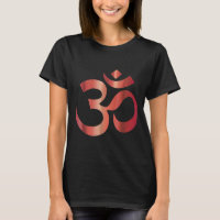 Symbole de méditation hindou Sanskrit Red Om Yoga 