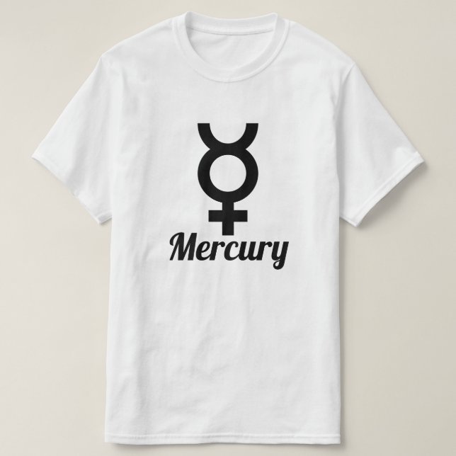 T-shirt Symbole de mercure (Design devant)