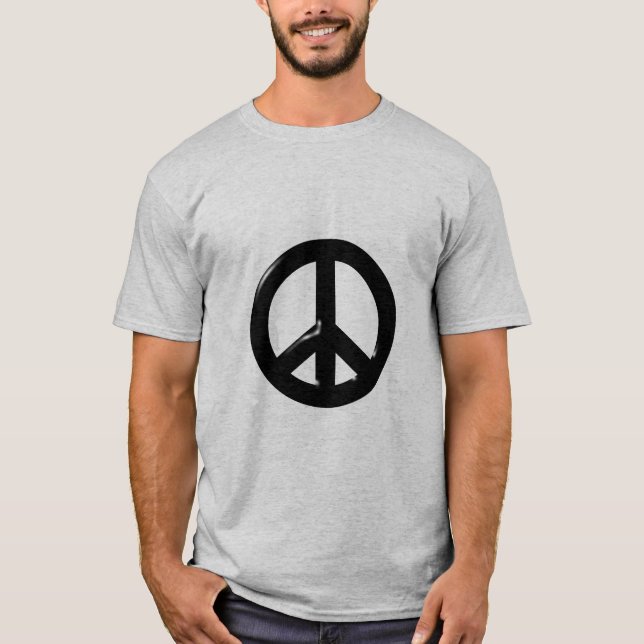 T-shirt Symbole de Paix 3D Noir (Devant)