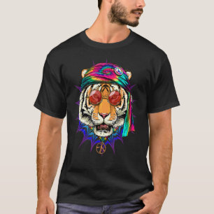 T-shirt SYMBOLE DE PAIX ANTI-Tigre Tie Dye Animal