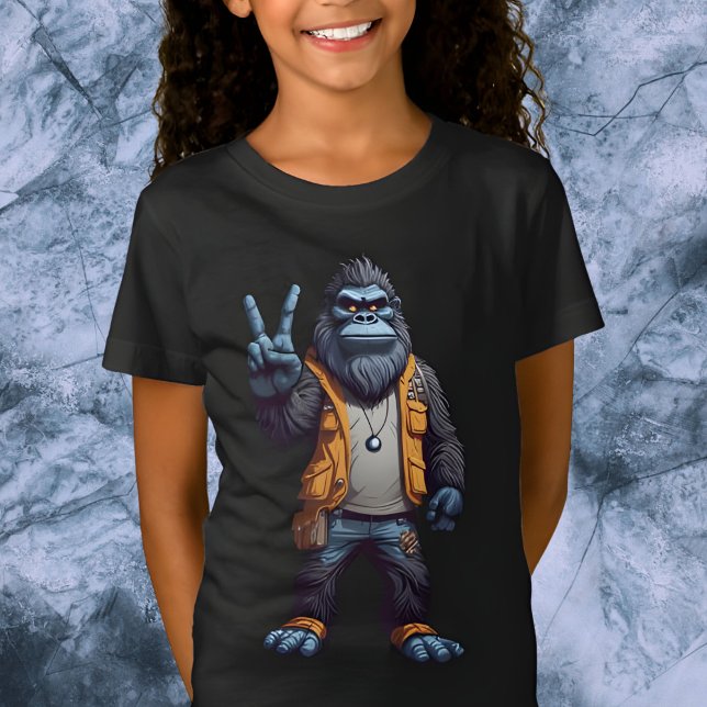 T-Shirt SYMBOLE DE PAIX Bigfoot Sasquatch (Créateur téléchargé)