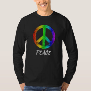 T-shirt Symbole de paix coloré Hippie Liberté